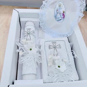 4pcs first communion candle sets BOY/Girlsb Sets de velas para primera comunión first communion candle set  English/Spanish