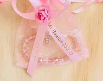 12pcs personalized ribbons/Baptism Listones grabados listones personalizados first communion Recuerdos Para Bautizo