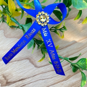 Personalized Quinceanera Ribbon Favors: Custom Sweet Sixteen, Baby Shower