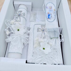 4pcs first communion candle sets BOY/Girlsb Sets de velas para primera comunión first communion candle set  English/Spanish