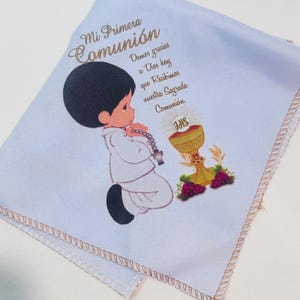 First Holy Communion favors 12pcs Napkins Recuerdos Para primera  BOY comunión edición limitada SPANISH