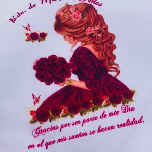 12pcs Quinceanera party Favors napkins Recuerdos Para Quinceanera servilletas Burgundy 15 Años