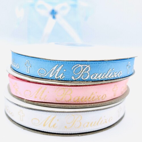3/8 25 Yards MI Bautizosatin Ribbon/craft Supply - Etsy
