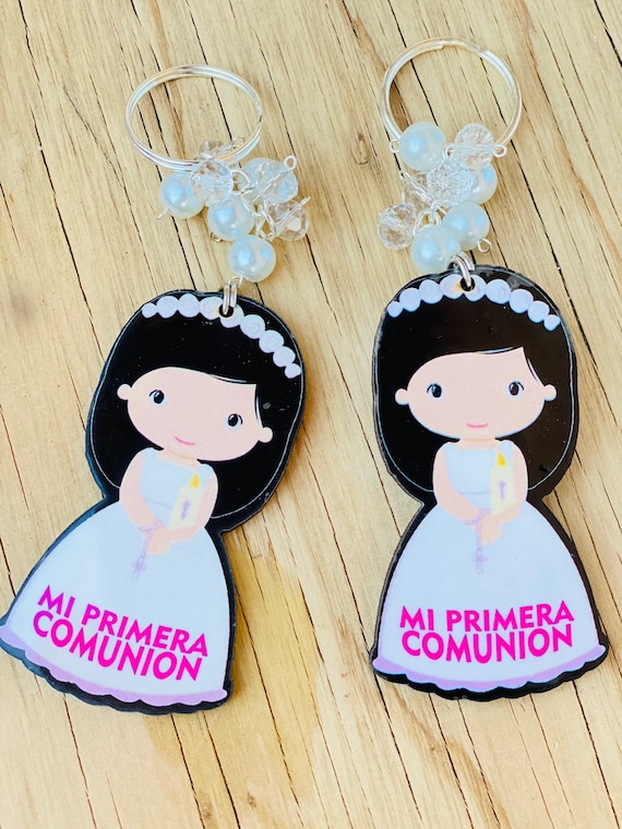 12 Pcs Recuerdos Para Primera Comunión D Niña First Holy Communion Party  Favors Wood Keychain Girl FREE BAGS -  Finland