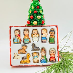 12pc Nativity Scene set Figurines Set mini Nacimiento del niño Jesus nativity set Christmas decorations small nativity scene