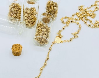 12pcs baptism favors first communion party favors boys girls gold white pearls bracelet with white Pouches Recuerdos de bautizo