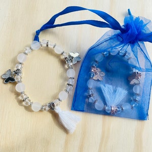 48-36-24-12 pcs Quinceanera butterfly bracelet Favors/Wedding party favors sweet sixteen butterfly Bracelet FREE BAGS Baptism Favors