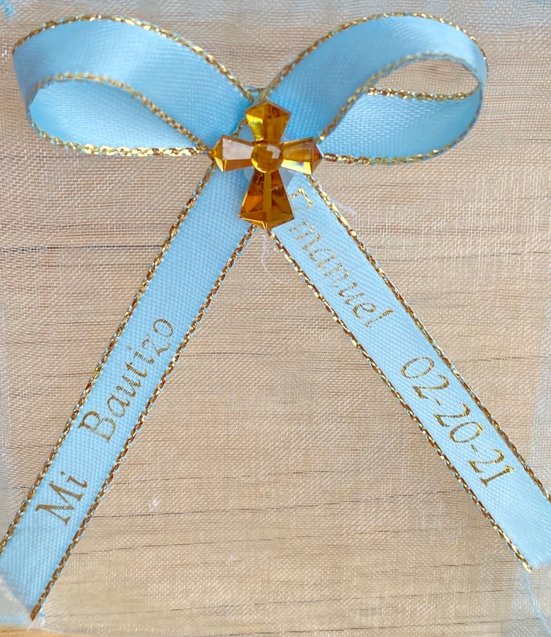 50-48-24pcs personalized ribbons/Baptism sweet sixteen,wedding,baby shower, Quinceanera,funeral ribbons Listones grabados customize ribbons image 2