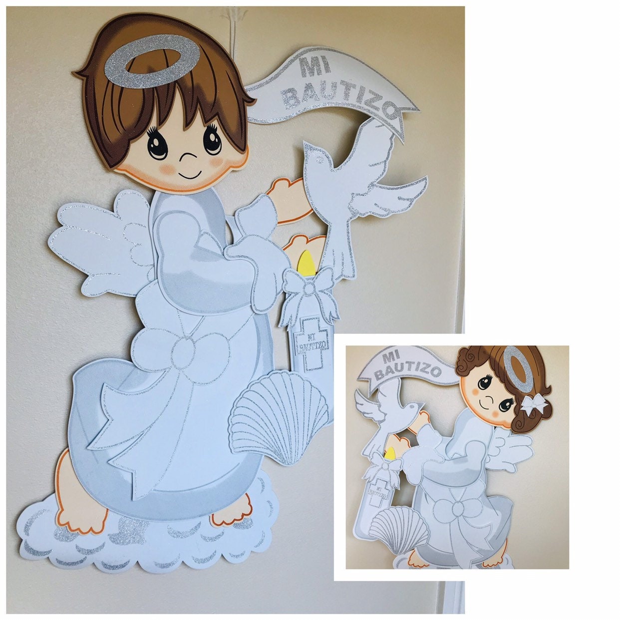 Angelitos Bautizo - Etsy