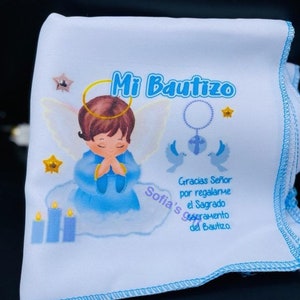 Recuerdos para fiesta de bautizo, 12 servilletas, recuerdos para bautizo, recuerdos de bautizo para niño