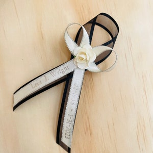 200-100-75-24-36 48pcs Funeral Favor/ Funeral gift /personalized ribbons with safety pin Custom Ribbons   Listones grabados DOUBLE RIBBONS