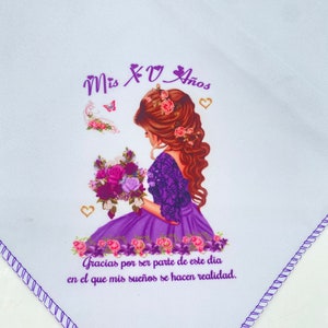 12pcs Quinceanera party Favors napkins Recuerdos Para Quinceanera servilletas