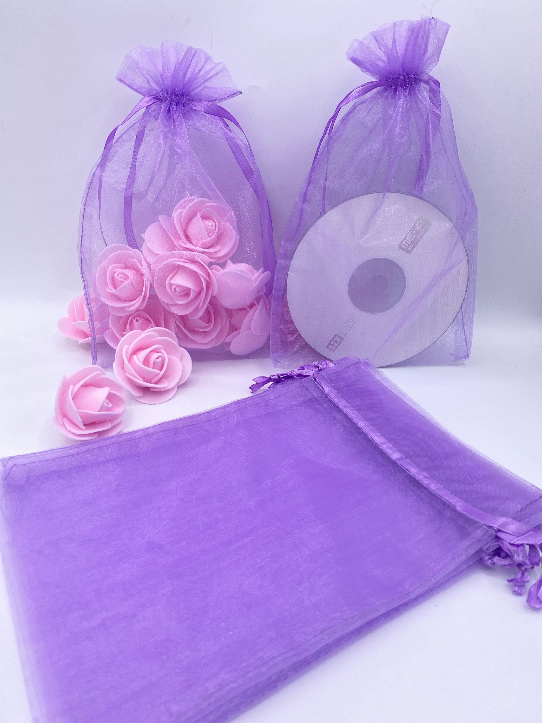 Purple organza bags hotsell