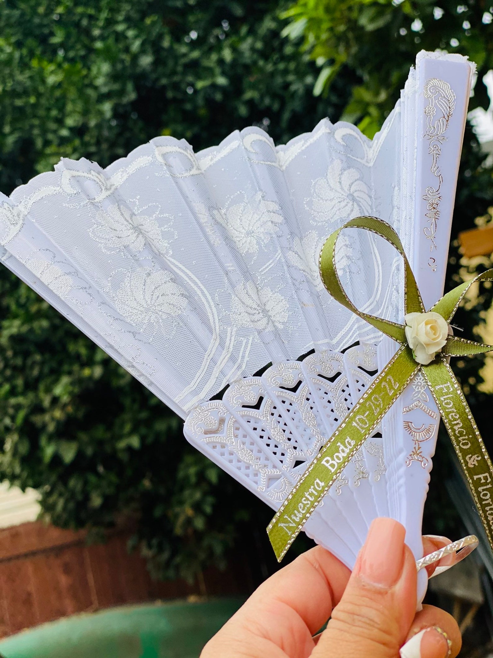 12 Quinceanera Hand Fans: Personalized Ribbon Party Favors - Etsy