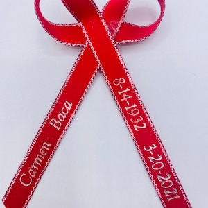 50-48-24pcs personalized ribbons/Baptism sweet sixteen,wedding,baby shower, Quinceanera,funeral ribbons Listones grabados customize ribbons
