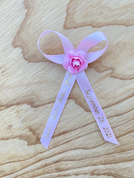 Personalised baby shower ribbon deals