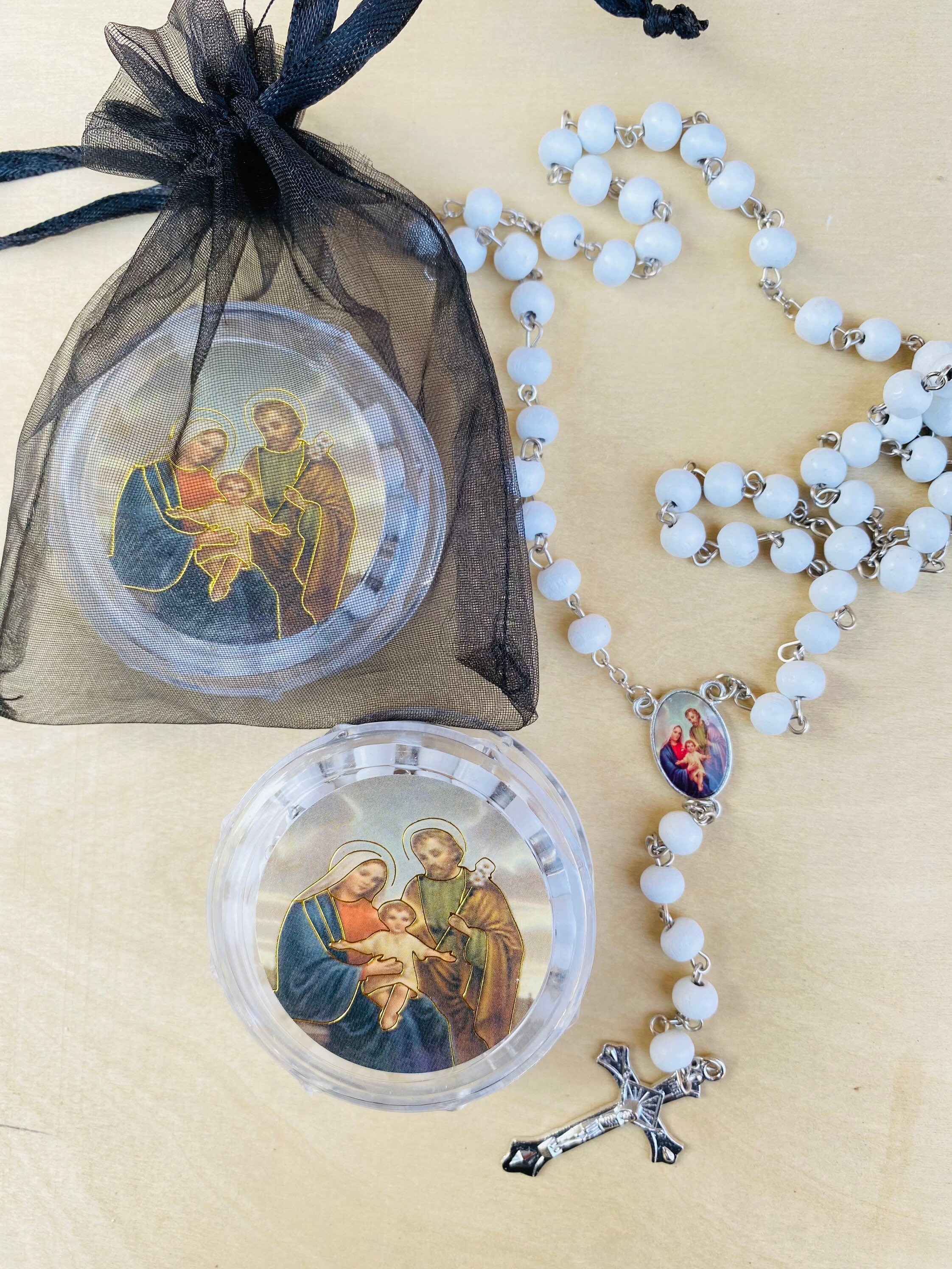 483624pcsrecuerdos Para Funeral Wood Rosaries/funeral Etsy