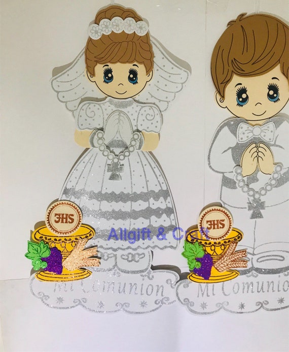 Decoraciones de primera comunión espuma Banner niño / Niña