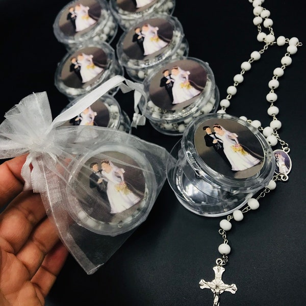 48-36-24-12pcs white wood rosaries,Recuerdos Para Bodas rosarios de Madera blancos/wedding party favors rosary scented Rosaries