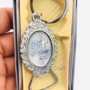 24 Gold Communion Bible Keychain Favors – Recuerdos De Bautizo, First Communion Party Gifts