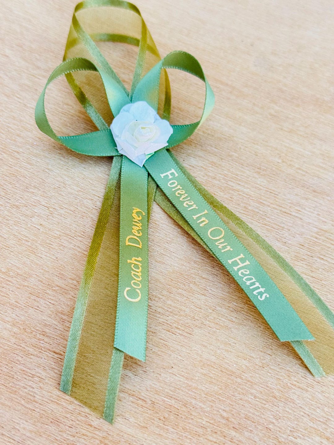 Personalized Funeral Ribbon Favors: Custom Memorial Ribbons With Pin ...