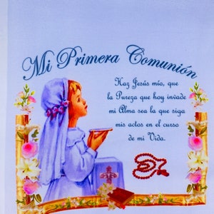 First Holy Communion favors 12pcs Napkins Recuerdos Para primera  GIRLS comunión edición limitada SPANISH