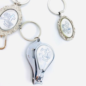 24pcs Baptism Party Favors/Recuerdos Para Bautizo Christening gift 12 keychain  first communion boy/girl set mi bautizo recuerdos