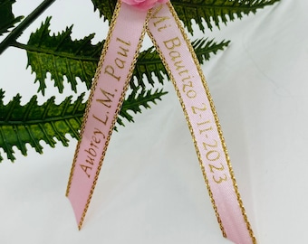 Personalized Ribbon Favors: Baptism, Wedding, Baby Shower