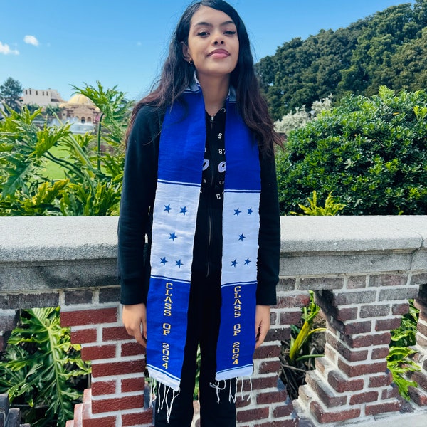 Honduras Graduation stoles Honduras sash class of 2024 stole graduation Stole unisex graduation stole Graduation sash Promo 2024 Honduras s