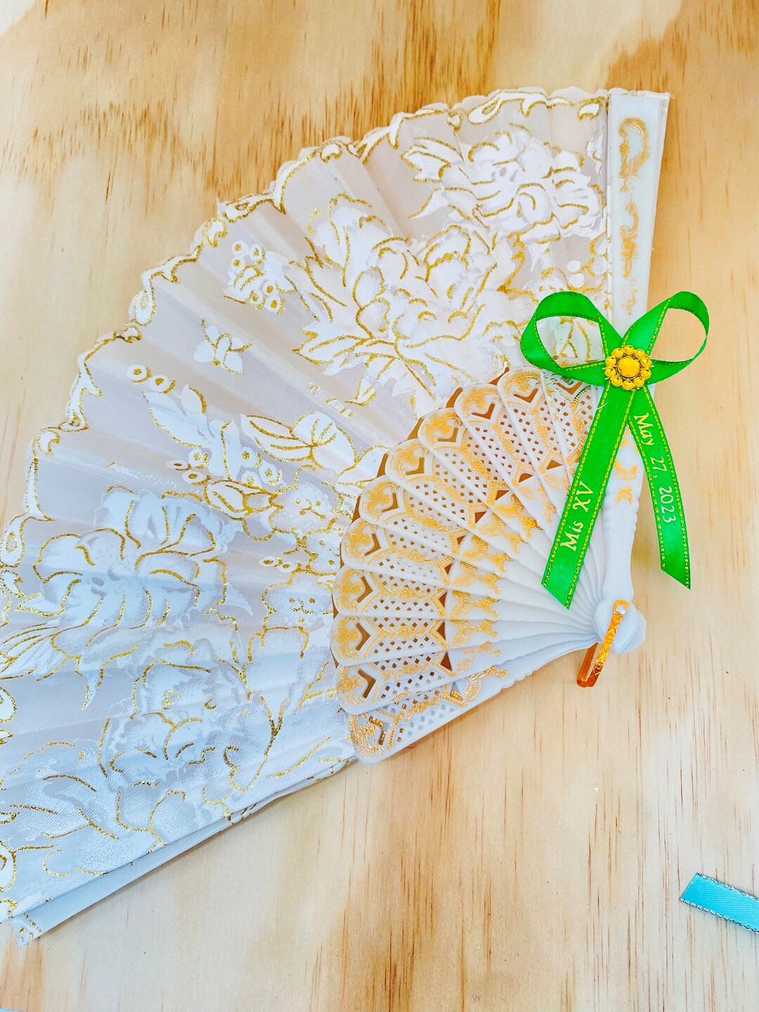 12 Quinceanera Hand Fans: Personalized Ribbon Favors - Etsy