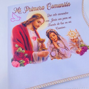 First Holy Communion favors 12pcs Napkins Recuerdos Para primera comunión edición limitada Servilletas SPANISH