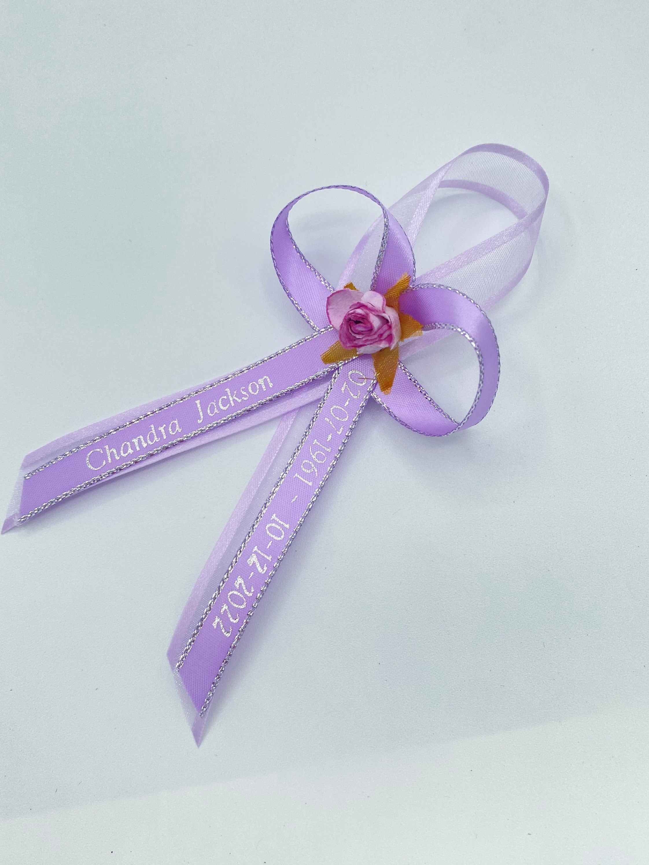 Custom Funeral Ribbons Personalized Funeral Ribbons With Pins: Custom Memorial Favors - Etsy