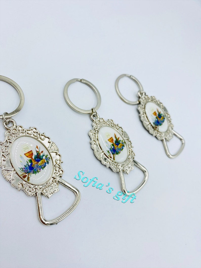 24pcs first Holy Communion party favorsrecuerdos paracomuni\u00f3n boygirl confirmation favorsrecuerdos de primera comuni\u00f3n c\u00e1liz keychain