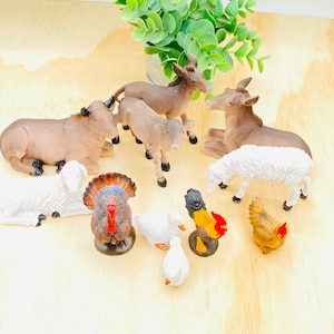 Animal Figurines Nativity Scene Set/11 Animales para Pesebre Nacimiento Navideño