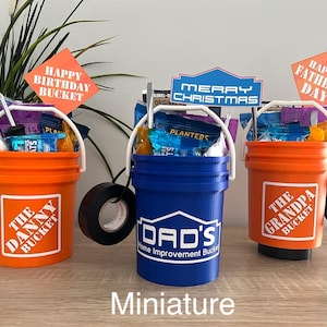 Personalized Mini Tool Bucket Father's Day Gift | Snacks, Screwdriver ...