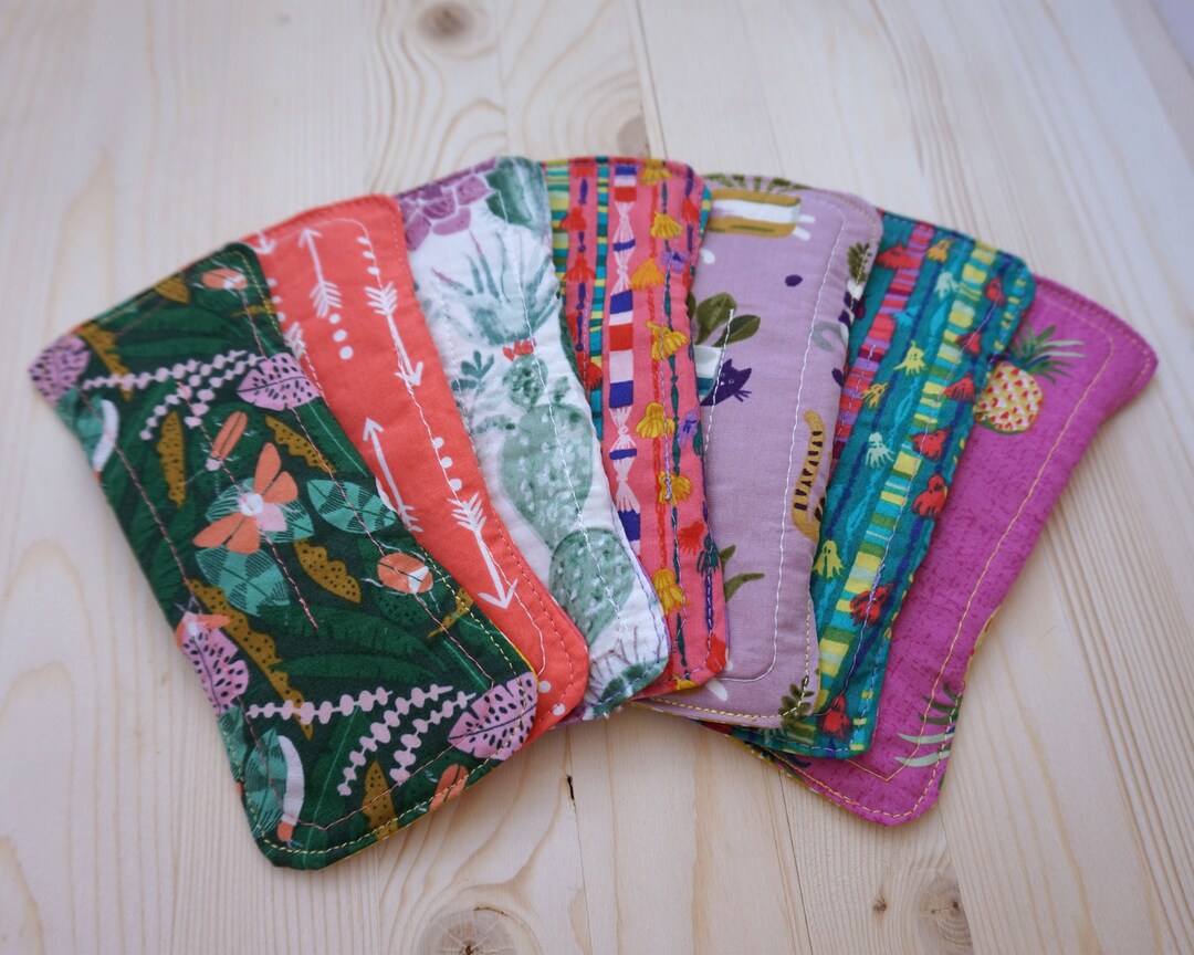 15,5 Cm 6'' Organic Panty Liners Set of 3, 5 or 7, Reusable Cloth