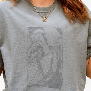 Modigliani Sketch Portrait Young Woman Shirt Tshirt Comfort Colors Art Graphic Tee
