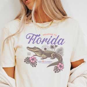 Florida Alligator TShirt Sunshine State Graphic Tee Souvenir Gift