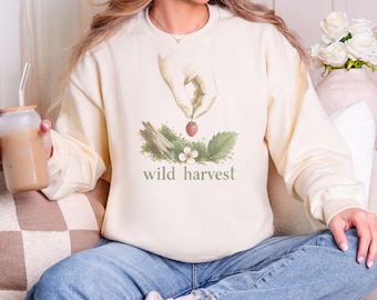Wild Harvest Hand Picking a Wild Strawberry Sweatshirt