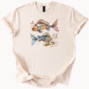 Watercolor Goldfish T Shirt Artistic Fish Graphic Tee Unique Aquatic Design Tshirt