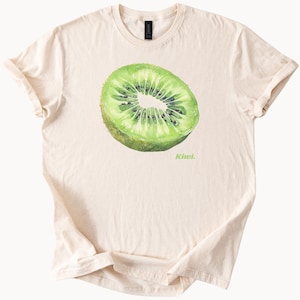 Juicy Kiwi Fruit Graphic Tee Fresh Green Foodie T Shirt Summer Unisex Clothing