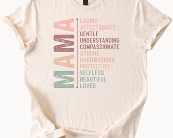 Mama Loving Gentle Mother Graphic Tee Mothers Day Gift Idea Mom TShirt