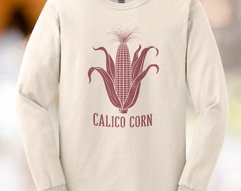 Calico Corn Harvest Husk Long Sleeve Tee