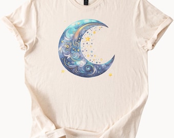 トップス BLUE MOON Blue Moon Shirt Top T-shirt Tee Tank Shirt - Etsy UK