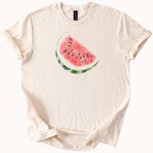 Watermelon Slice Graphic T Shirt Summer Fruit Tee Watermelon Print Shirt Cute Watermelon Top Aesthetic Watermelon Lover Gift Shirt