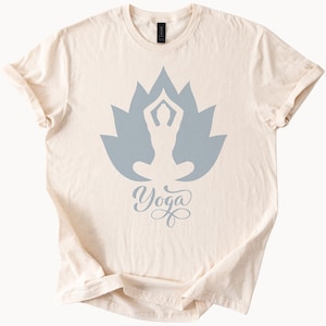 Lotus Yoga Pose T Shirt Namaste Meditation Tee Zen Gift