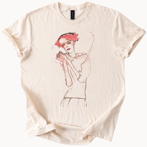 Egon Schiele Inspired Graphic Tee Expressionist Art T Shirt Modern Art Clothing Unique Artist Tee
