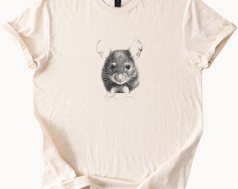 Cute Mouse TShirt Pet Rodent Graphic Tee Animal Lover Gift