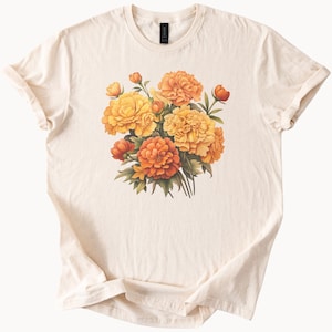White Tshirt With Yellow Flower - Etsy