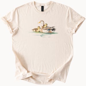 Mallard Duck Family Shirt Duck and Duckling Tee Nature Lover Gift Wildlife Animal Graphic T Shirt for Her Him Mom
